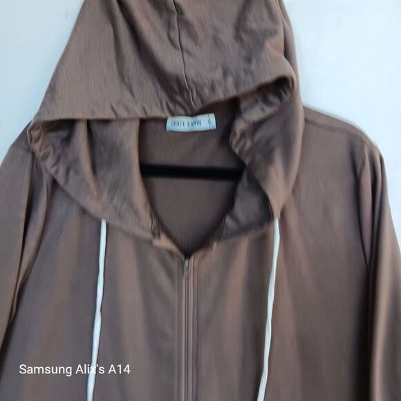 GRACE KARIN Women's Long Hoodie Casual Pockets Zip up Tunic Sweatshirt 2XL - Picture 2 of 12